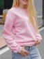 Round Neck Standard Loose Sweet Letter Sweatshirts (Style V100868)