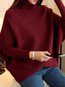 Standard Loose Date Night Polyester Asymmetrical Sweater (Style V100874)