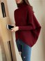 Standard Loose Date Night Polyester Asymmetrical Sweater (Style V100874)