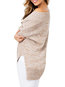 V-neck Standard Loose Plain Polyester Sweater (Style V100908)