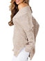 V-neck Standard Loose Plain Polyester Sweater (Style V100908)
