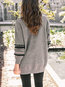 Loose Date Night Plain Polyester Ruffle Sweater (Style V100909)