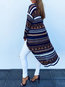 Slim Fashion Striped Polyester Pattern Sweater (Style V100913)