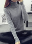 Turtleneck Standard Slim Elegant Plain Sweater (Style V100915)