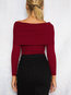 Off The Shoulder Standard Slim Sexy Cotton Sweater (Style V100919)
