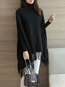 Long Batwing Elegant Plain Knitted Sweater (Style V100926)