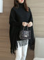 Long Batwing Elegant Plain Knitted Sweater (Style V100926)