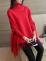 Long Batwing Elegant Plain Knitted Sweater (Style V100926)