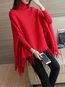 Long Batwing Elegant Plain Knitted Sweater (Style V100926)