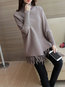 Long Batwing Elegant Plain Knitted Sweater (Style V100926)