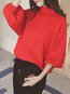 Turtleneck Standard Loose Casual Knitted Sweater (Style V100929)