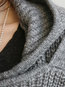 Long Straight Plain Polyester Belt Sweater (Style V100936)