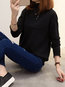 Turtleneck Slim Casual Knitted Patchwork Sweater (Style V100938)