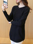 Round Neck Standard Casual Knitted Button Sweater (Style V100940)