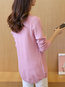 Round Neck Standard Casual Knitted Button Sweater (Style V100940)