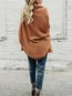 Stand Collar Long Casual Plain Polyester Sweater (Style V100944)