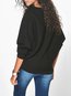 Standard Loose Casual Plain Polyester Sweater (Style V100951)