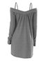 Standard Loose Date Night Plain Polyester Sweater (Style V100969)