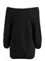 Standard Casual Plain Knitted Backless Sweater (Style V100971)