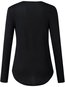 V-neck Long Slim Plain Polyester Sweater (Style V100973)