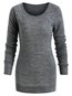 Slim Casual Plain Acrylic Button Sweater (Style V100976)