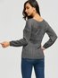 Standard Slim Plain Acrylic Hollow Out Sweater (Style V100977)