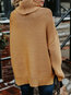Turtleneck Standard Casual Plain Polyester Sweater (Style V100986)