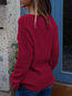 Standard Loose Casual Plain Polyester Sweater (Style V100992)