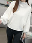 Standard Loose Casual Plain Knitted Sweater (Style V101002)