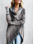 Heap Collar Loose Casual Knitted Button Sweater (Style V101003)