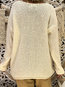 Standard Loose Plain Polyester Hollow Out Sweater (Style V101004)