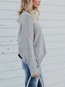 Loose Casual Plain Acrylic Backless Sweater (Style V101010)