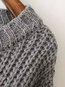 Round Neck Long Loose Plain Acrylic Sweater (Style V101011)