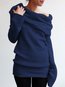 Off The Shoulder Long Slim Casual Plain Sweater (Style V101019)