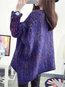Round Neck Long Batwing Casual Polyester Sweater (Style V101026)