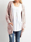Long Straight Casual Cotton Pockets Sweater (Style V101032)