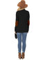 Loose Casual Plain Polyester Asymmetrical Sweater (Style V101044)