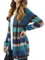 Standard Loose Striped Knitted Patchwork Sweater (Style V101065)