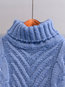 Turtleneck Standard Loose Casual Plain Sweater (Style V101067)