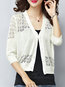 V-neck Standard Elegant Plain Knitted Sweater (Style V101068)
