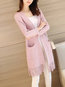 Long Loose Casual Cotton Patchwork Sweater (Style V101099)