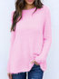 Round Neck Slim Casual Plain Polyester Sweater (Style V101102)