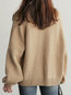 Standard Loose Casual Plain Knitted Sweater (Style V101104)