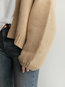 Standard Loose Casual Plain Knitted Sweater (Style V101104)