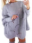Standard Loose Casual Plain Acrylic Sweater (Style V101106)