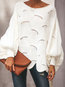 Standard Loose Casual Plain Acrylic Sweater (Style V101106)