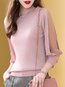 Standard Slim Date Night Polyester See-Through Sweater (Style V101117)
