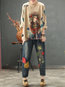 Standard Loose Casual Polyester Pattern Sweater (Style V101119)
