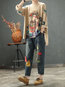 Standard Loose Casual Polyester Pattern Sweater (Style V101119)