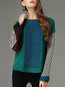 Standard Slim Fashion Geometric Knitted Sweater (Style V101123)